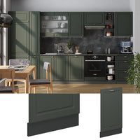 Vicco Pannello frontale della lavastoviglie Verde-oro Country House 45 cm senza piano di lavoro