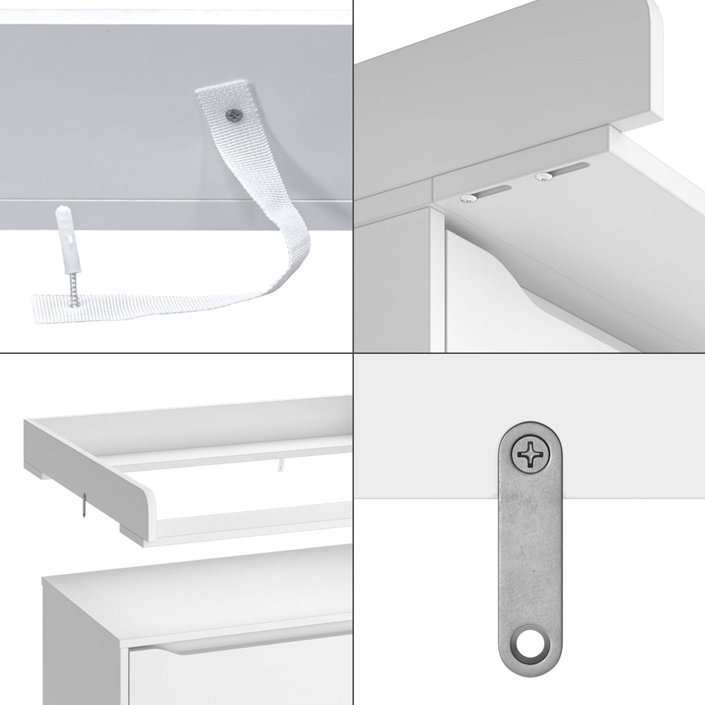 Vicco Accessorio per il fasciatoio Bianco 80 x 76 cm