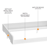 Vicco Accessorio per il fasciatoio Bianco 80 x 76 cm
