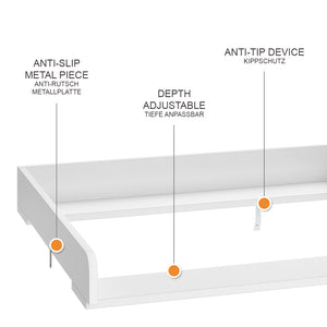 Vicco Accessorio per il fasciatoio Bianco 80 x 76 cm