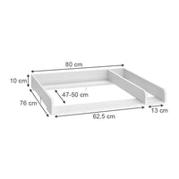 Vicco Accessorio per il fasciatoio Bianco 80 x 76 cm