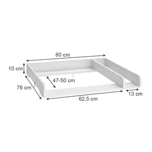 Vicco Accessorio per il fasciatoio Bianco 80 x 76 cm