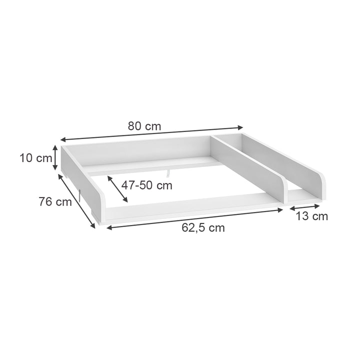 Vicco Accessorio per il fasciatoio Bianco 80 x 76 cm