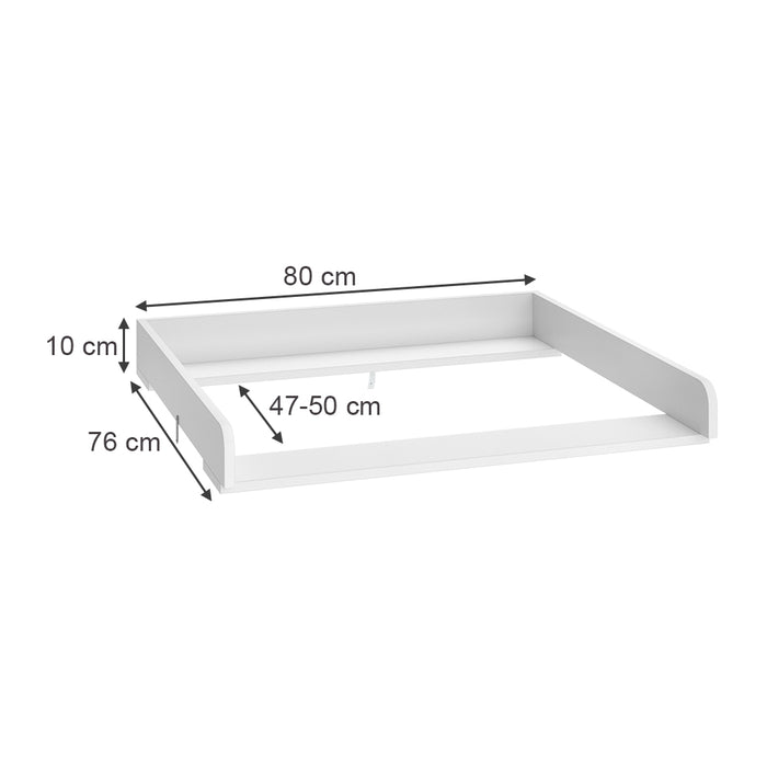 Vicco Accessorio per il fasciatoio Bianco 80 x 76 cm