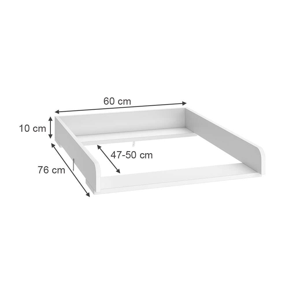 Vicco Piano fasciatoio Bianco 60 x 76 cm
