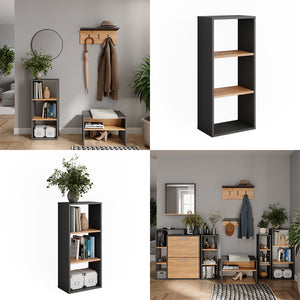 Vicco Scarpiera Antracite/quercia dorata 40 x 90.5 cm