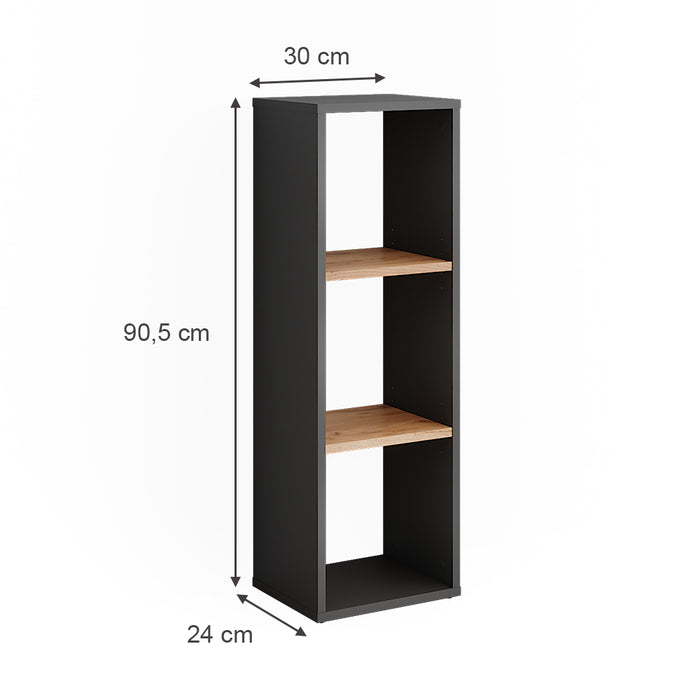 Vicco Scarpiera Antracite/quercia dorata 30 x 90.5 cm