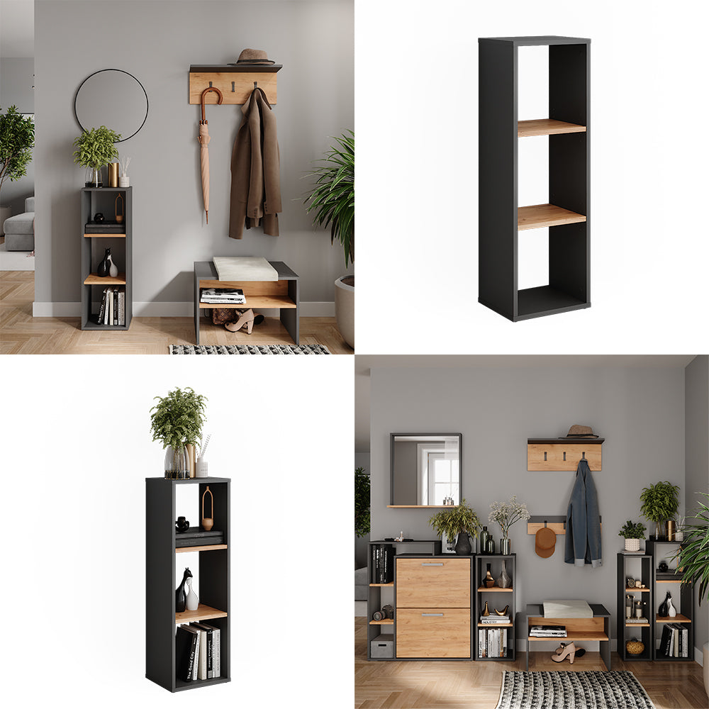 Vicco Scarpiera Antracite/quercia dorata 30 x 90.5 cm