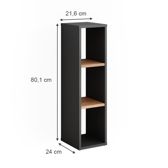 Vicco Scarpiera Antracite/quercia dorata 21.6 x 80.1 cm
