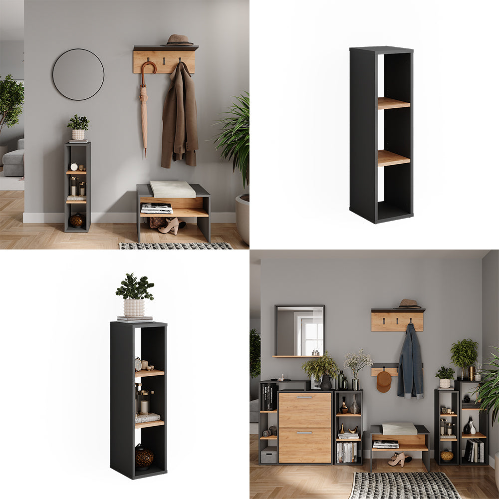 Vicco Scarpiera Antracite/quercia dorata 21.6 x 80.1 cm