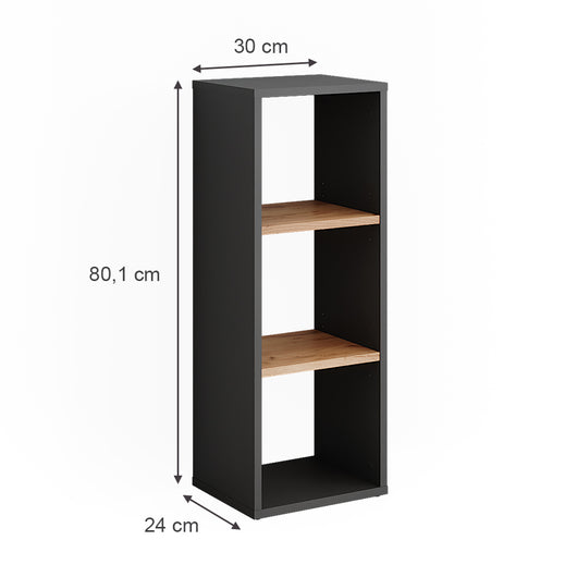 Vicco Scarpiera Antracite/quercia dorata 30 x 80.1 cm