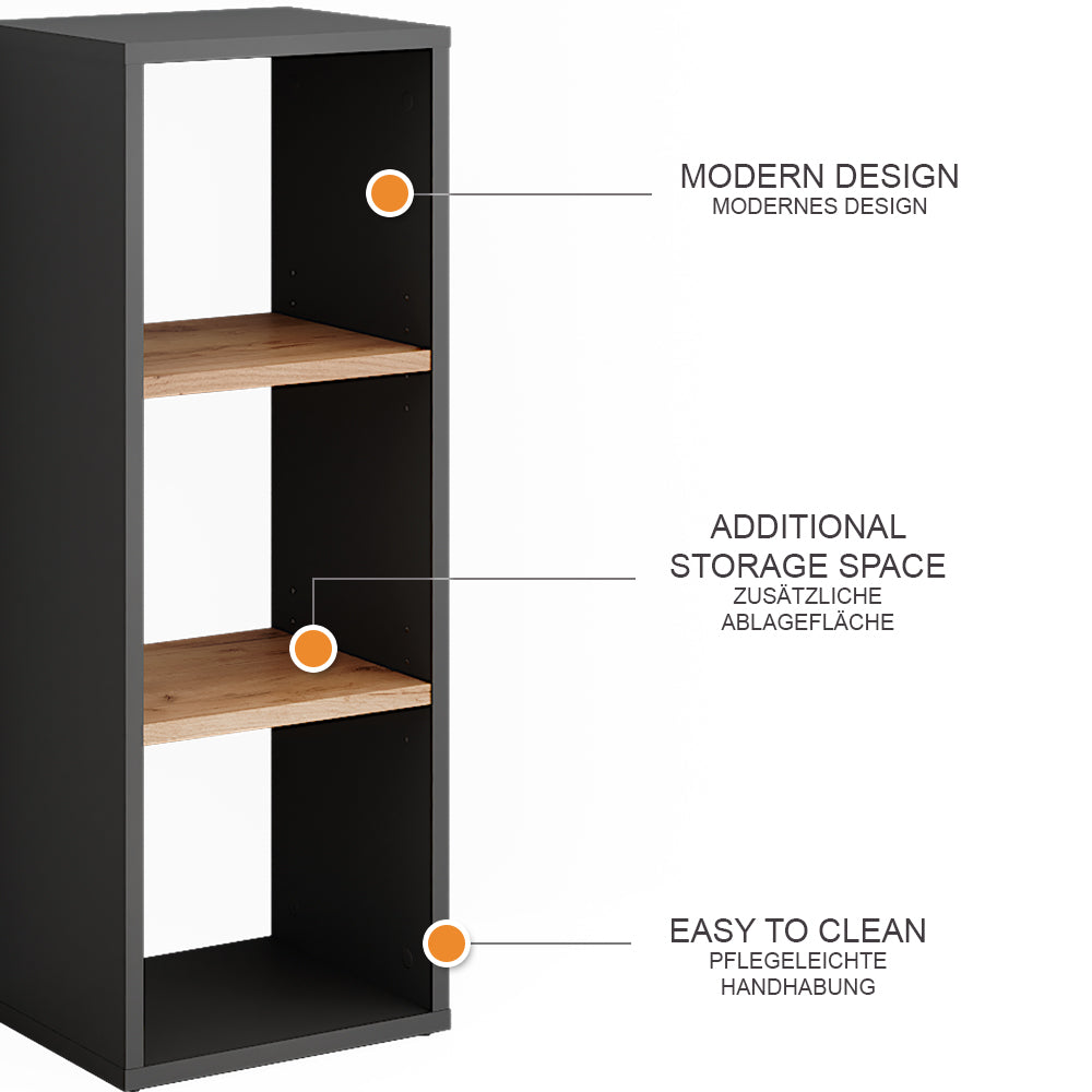 Vicco Scarpiera Antracite/quercia dorata 30 x 80.1 cm