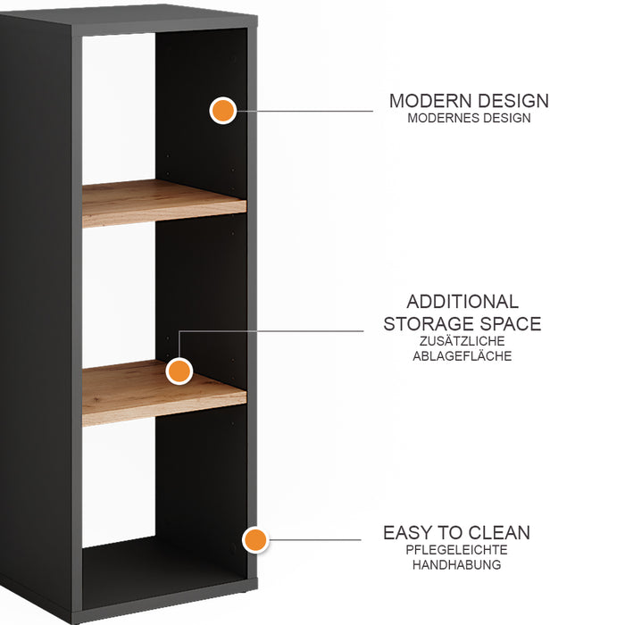 Vicco Scarpiera Antracite/quercia dorata 30 x 80.1 cm