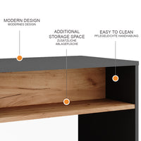 Vicco Panca scarpiera da ingresso Antracite/quercia dorata 60 x 60 cm