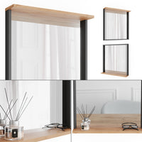 Vicco Guardaroba da ingresso Antracite/quercia dorata 57 x 60 cm con specchio