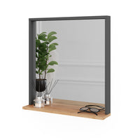 Vicco Guardaroba da ingresso Antracite/quercia dorata 57 x 60 cm con specchio