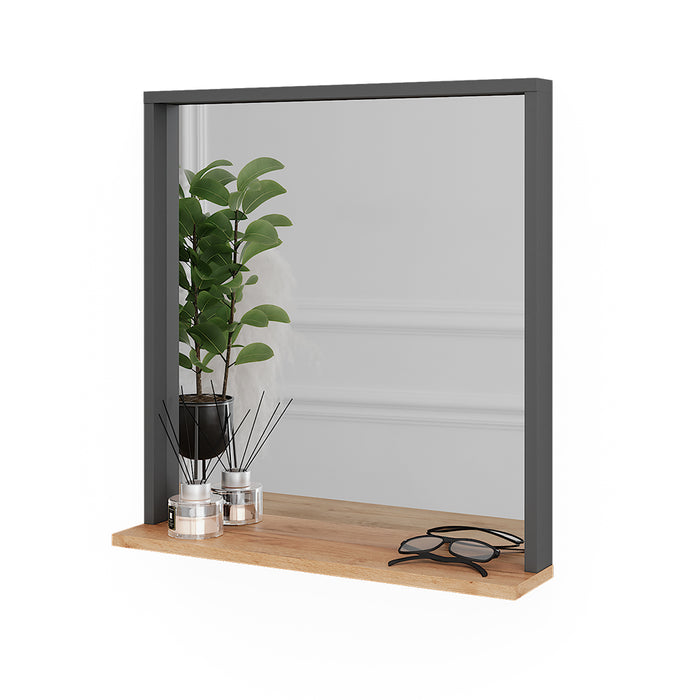 Vicco Guardaroba da ingresso Antracite/quercia dorata 57 x 60 cm con specchio