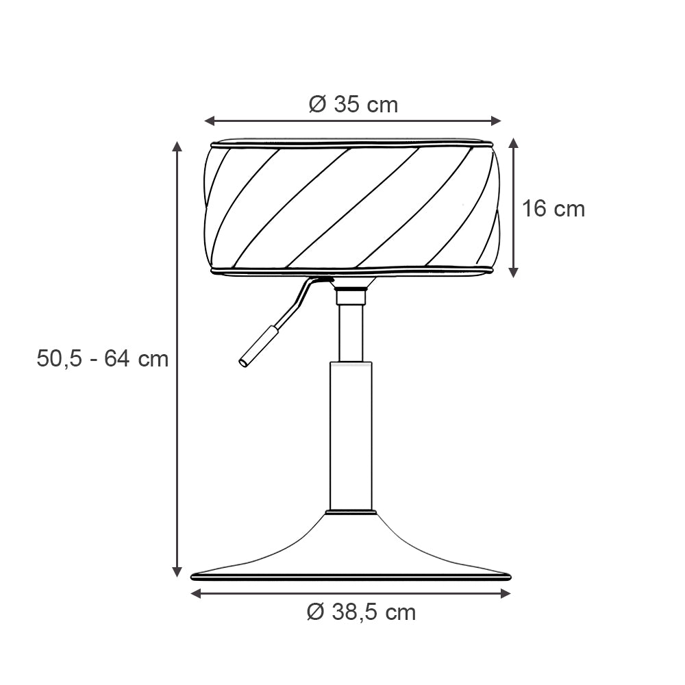 Vicco Sgabello Grigio 35 x 50.5 cm