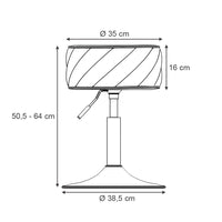 Vicco Sgabello Grigio 35 x 50.5 cm