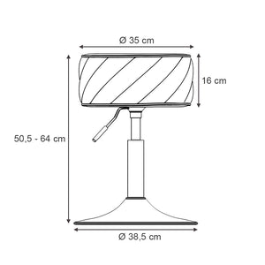Vicco Sgabello Grigio 35 x 50.5 cm