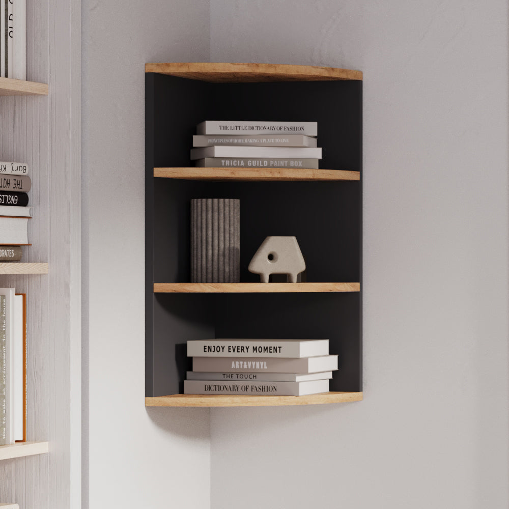 Vicco Scaffale angolare Antracite/quercia dorata 30 x 60 cm