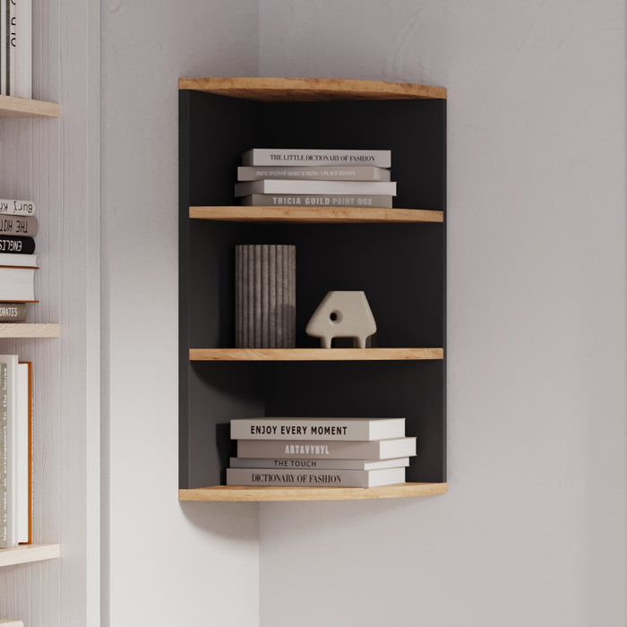 Vicco Scaffale angolare Antracite/quercia dorata 30 x 60 cm