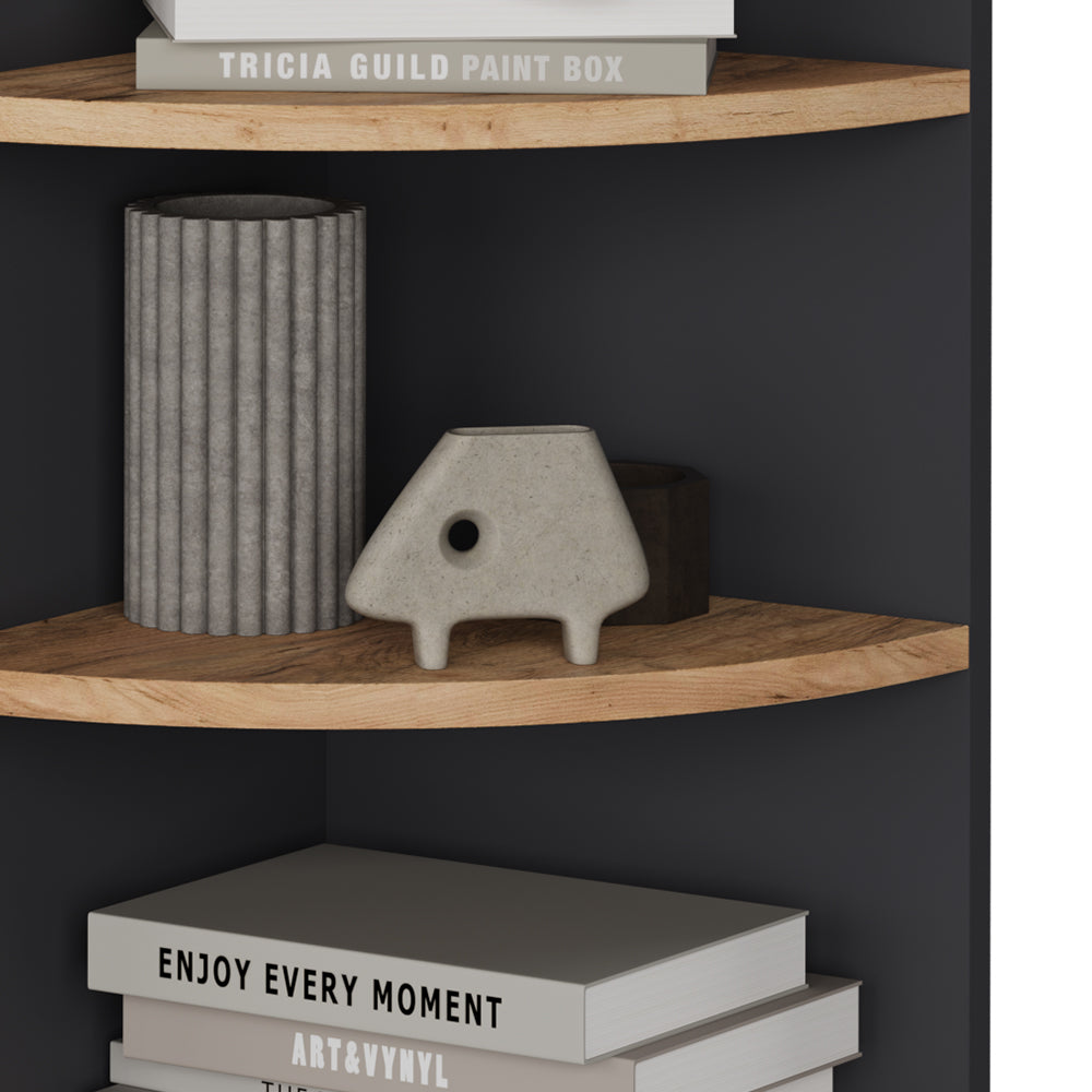 Vicco Scaffale angolare Antracite/quercia dorata 30 x 60 cm