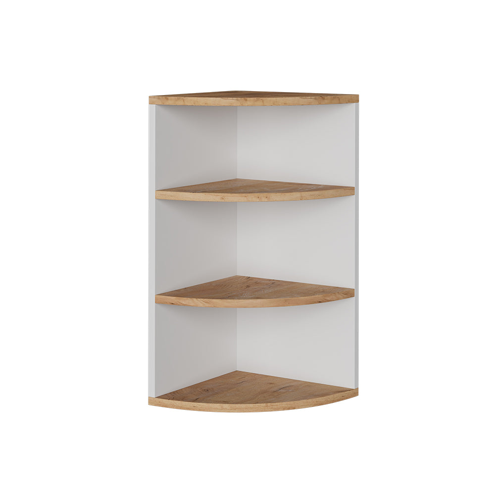 Vicco Scaffale ad angolo Rovere bianco/dorato 30 x 60 cm