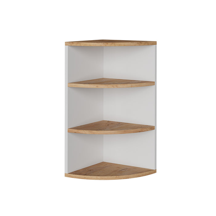 Vicco Scaffale ad angolo Rovere bianco/dorato 30 x 60 cm