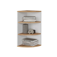 Vicco Scaffale ad angolo Rovere bianco/dorato 30 x 60 cm