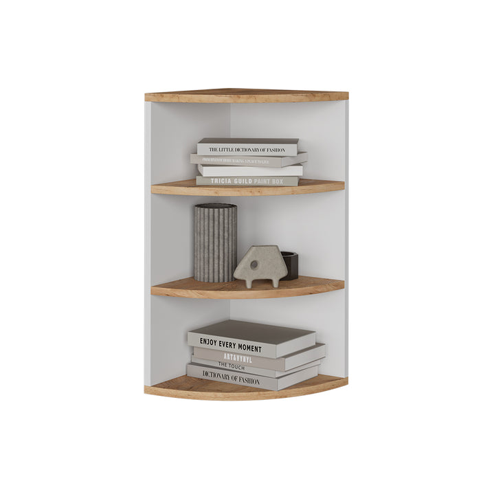 Vicco Scaffale ad angolo Rovere bianco/dorato 30 x 60 cm