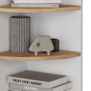 Vicco Scaffale ad angolo Rovere bianco/dorato 30 x 60 cm