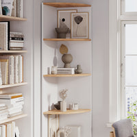 Vicco Scaffale ad angolo Rovere bianco/dorato 40 x 180.6 cm