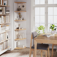 Vicco Scaffale ad angolo Rovere bianco/dorato 40 x 180.6 cm