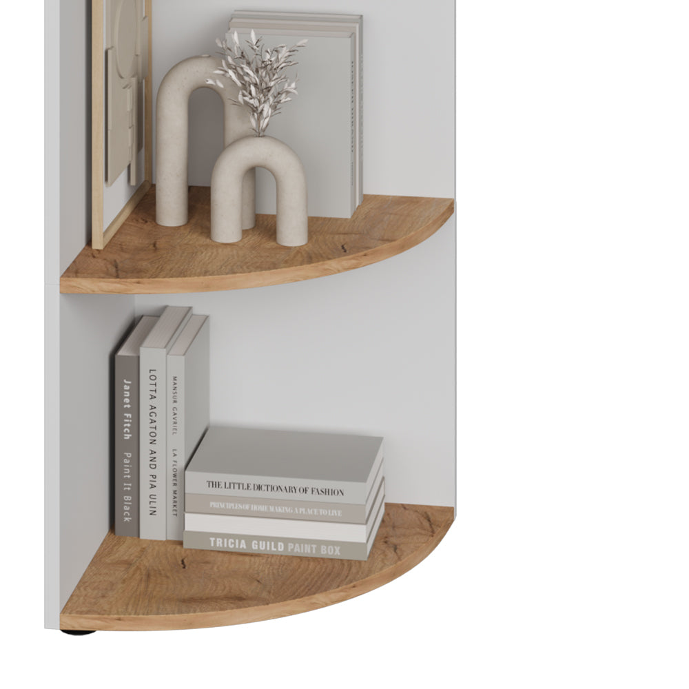 Vicco Scaffale ad angolo Rovere bianco/dorato 40 x 180.6 cm