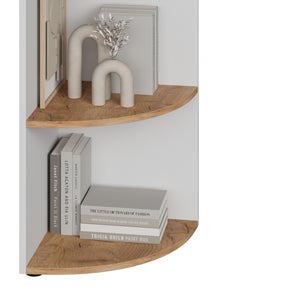 Vicco Scaffale ad angolo Rovere bianco/dorato 40 x 180.6 cm