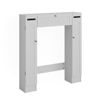 Vicco Armadietto per toilette Bianco 89 x 99 cm Distributore di carta igienica a destra e a sinistra