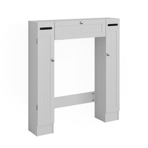 Vicco Armadietto per toilette Bianco 89 x 99 cm Distributore di carta igienica a destra e a sinistra