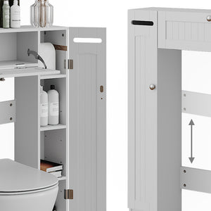 Vicco Armadietto per toilette Bianco 89 x 99 cm Distributore di carta igienica a destra e a sinistra