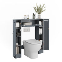 Vicco Armadietto per toilette Grigio 89 x 99 cm con 2 distributori di carta igienica