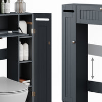 Vicco Armadietto per toilette Grigio 89 x 99 cm con 2 distributori di carta igienica