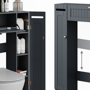 Vicco Armadietto per toilette Grigio 89 x 99 cm con 2 distributori di carta igienica