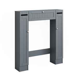 Vicco Armadietto per toilette Grigio 89 x 99 cm con 2 distributori di carta igienica