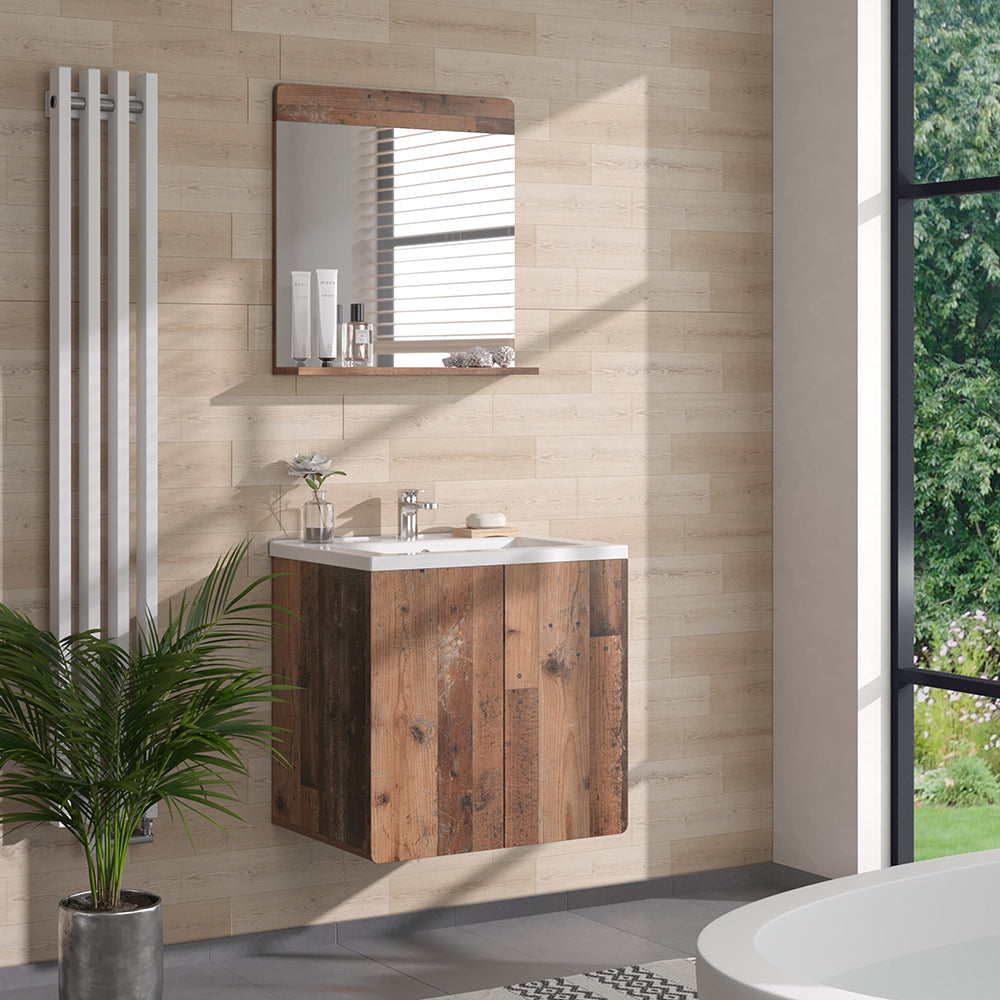 Vicco Specchio da bagno Oldstyle 60 x 62 cm con ripiano