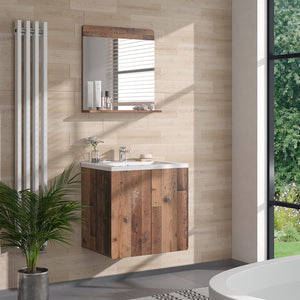 Vicco Specchio da bagno Oldstyle 60 x 62 cm con ripiano