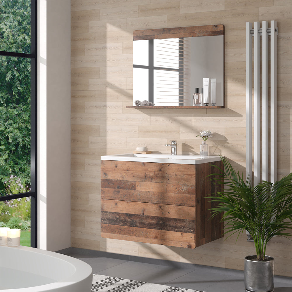 Vicco Specchio da bagno Oldstyle 80.1 x 62 cm con ripiano