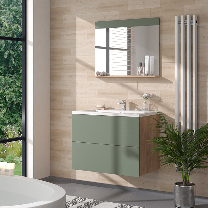 Vicco Specchio da bagno Goldkraft rovere/verde 80.1 x 62 cm con Aböage