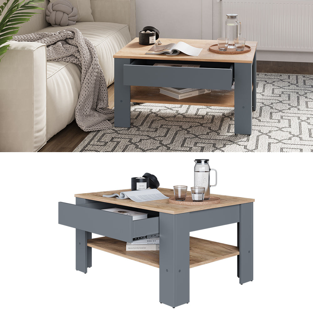 Vicco Tavolino Antracite/quercia dorata 92.2 x 65 cm