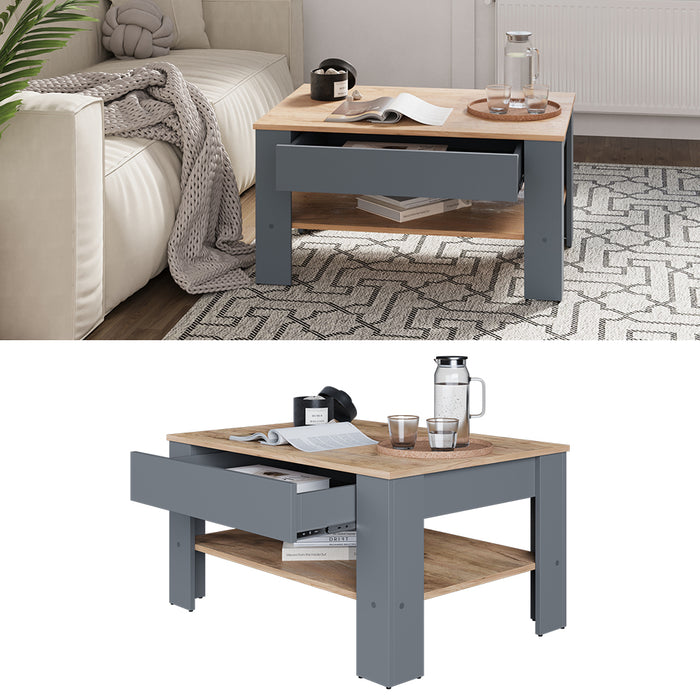 Vicco Tavolino Antracite/quercia dorata 92.2 x 65 cm