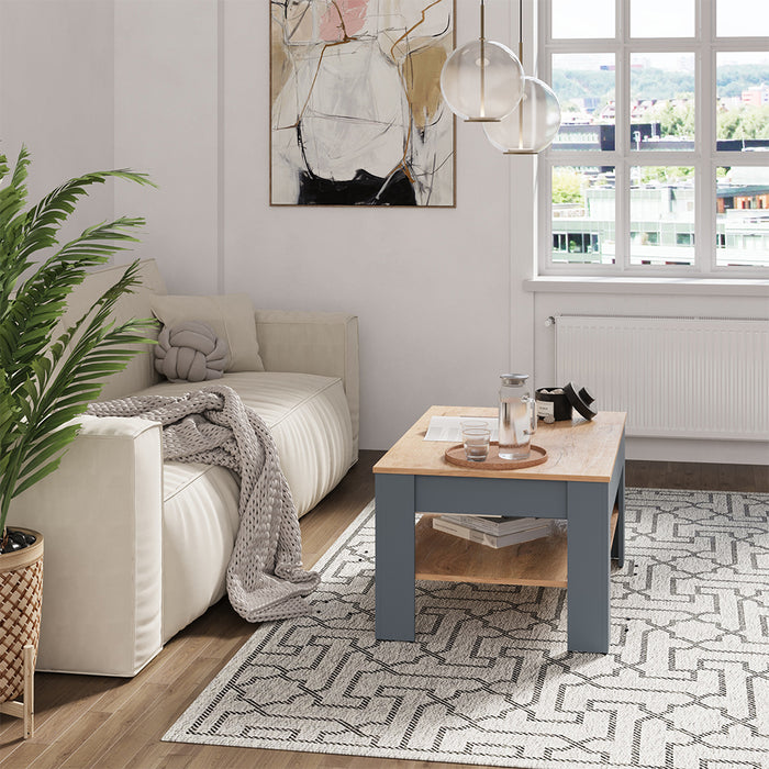 Vicco Tavolino Antracite/quercia dorata 92.2 x 65 cm